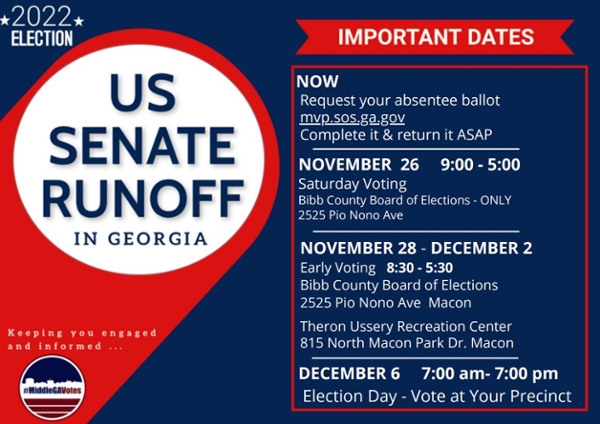 Early voting dates and locations.